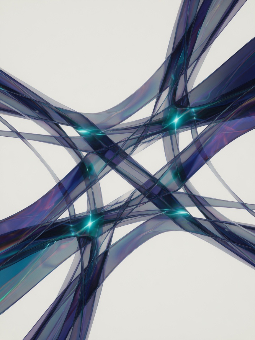 Interconnected glass ribbons forming a neural lattice
