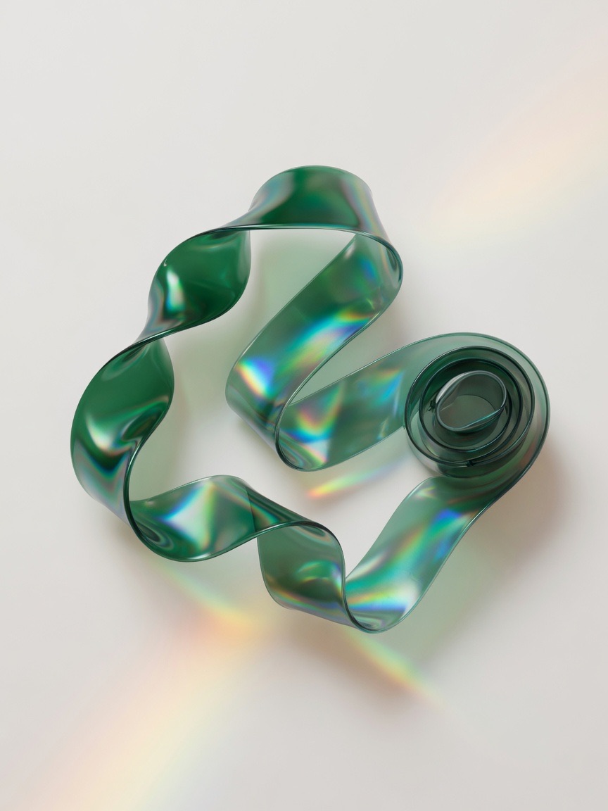 A predicted protein-ligand complex rendered as overlapping translucent surfaces and ribbons