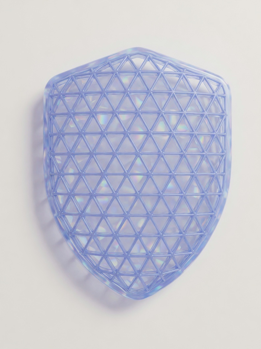 A translucent ordered lattice evoking safety